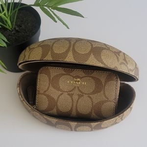 Coach Small Zip Wallet Signature Canvas